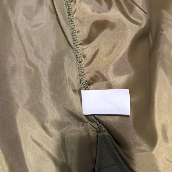 New - Olive Green Quilted Sleeveless Vest Size: L - Picture 7 of 8